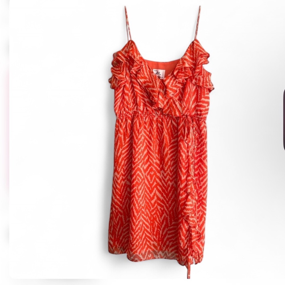 Milly Orange Chevron Mini Dress